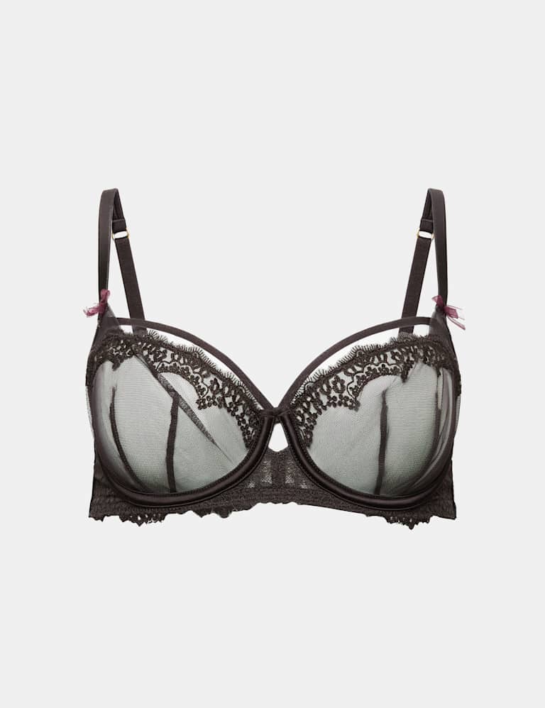 Magda Embroidery Wired Balcony Bra Set A-E 2 of 6