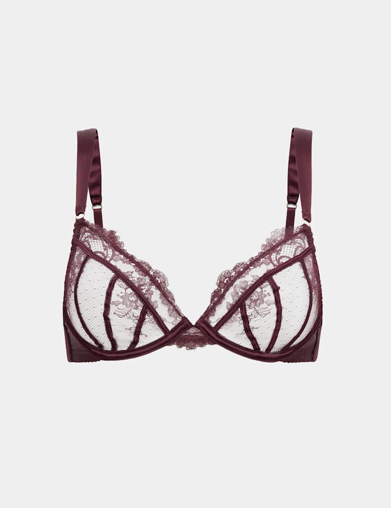 Stella Lace Wired Plunge Bra Set A-E 2 of 6