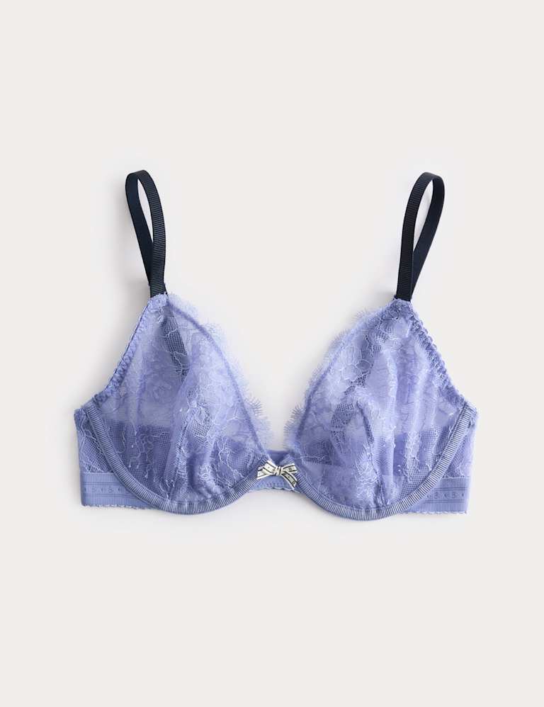 Anna Lace Wired Plunge Bra Set A-E 2 of 6