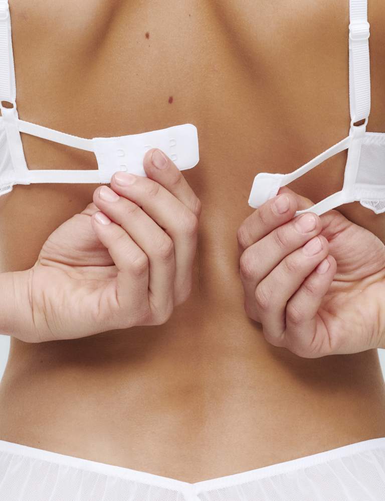 Helena Embroidery Wired Demi Cup Bra Set A-E 6 of 6