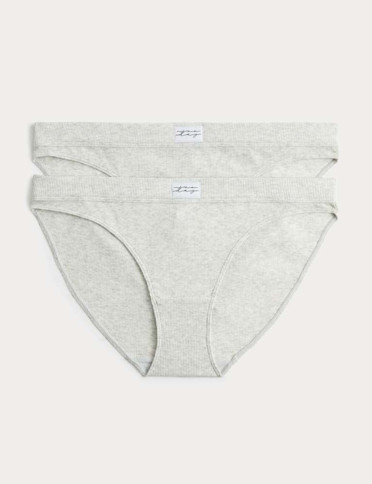 Juni Cotton Rib Wired Balconette Bra Set A-E 1 of 6