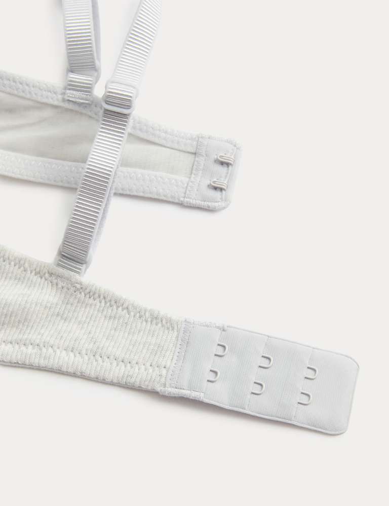 Juni Cotton Rib Wired Push-Up Plunge Bra Set A-E 6 of 6