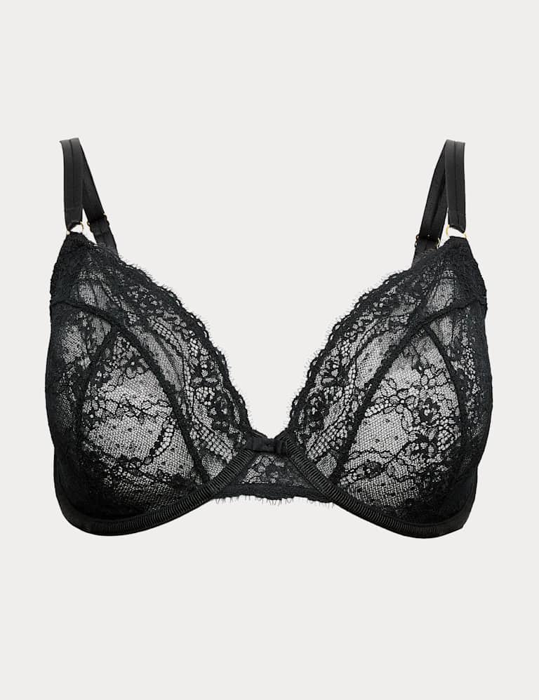 Ida Lace Wired Plunge Bra Set F-H 2 of 6