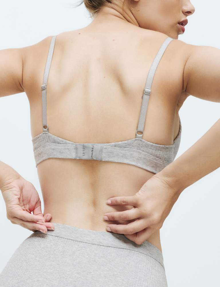Asta Rib Wired Scoop Demi Cup Bra Set A-E 5 of 6