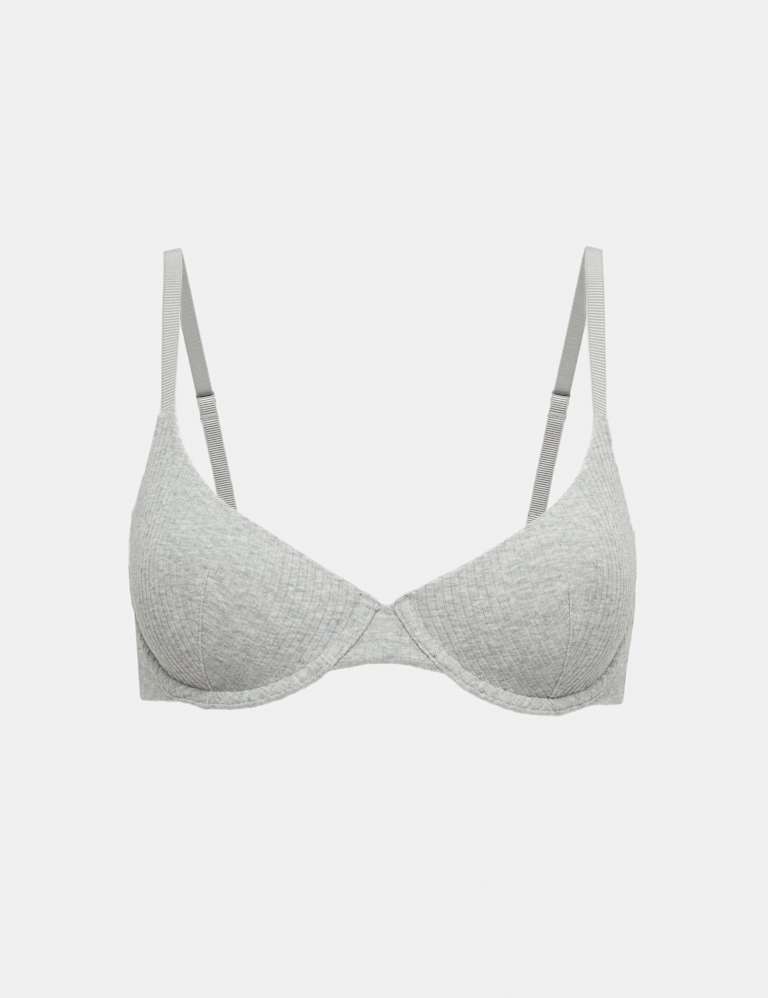 Asta Rib Wired Scoop Demi Cup Bra Set A-E 2 of 6