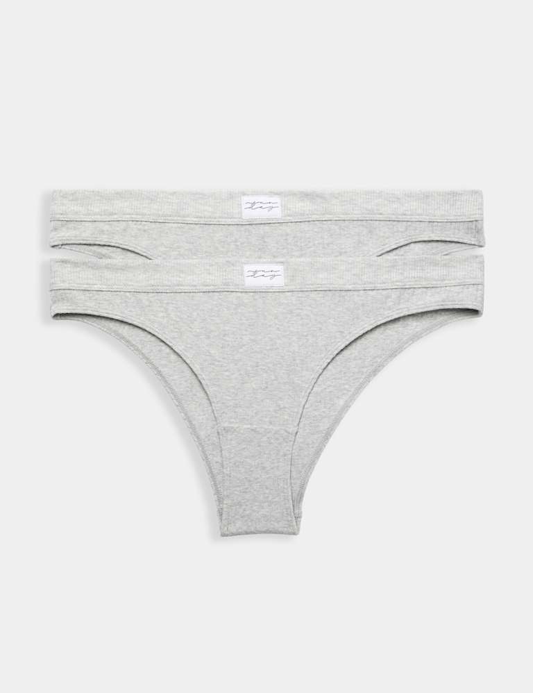 Asta Cotton Rib Non Wired Bralette Set 1 of 6
