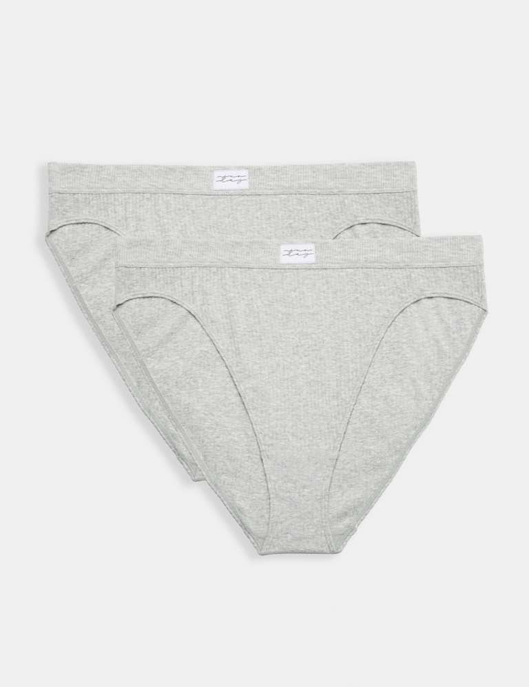Asta Rib Wired Scoop Demi Cup Bra Set A-E 1 of 6