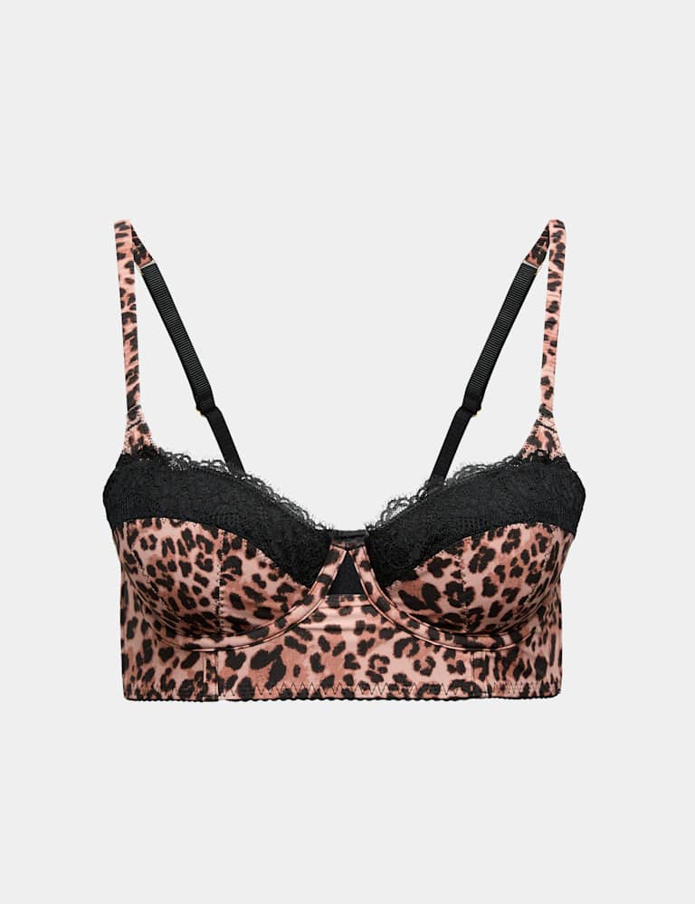 Clara Papertouch Leopard Longline Balcony Bra Set A-E 2 of 6