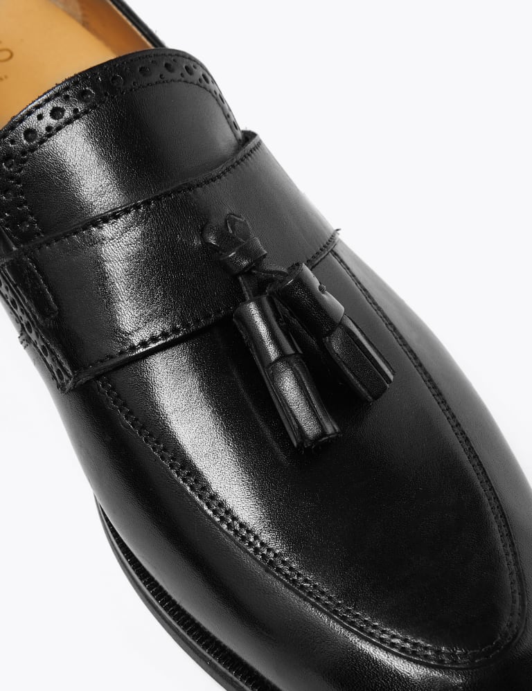 Big Tall Leather Saddle Tassel Loafers M S Collection M S IE