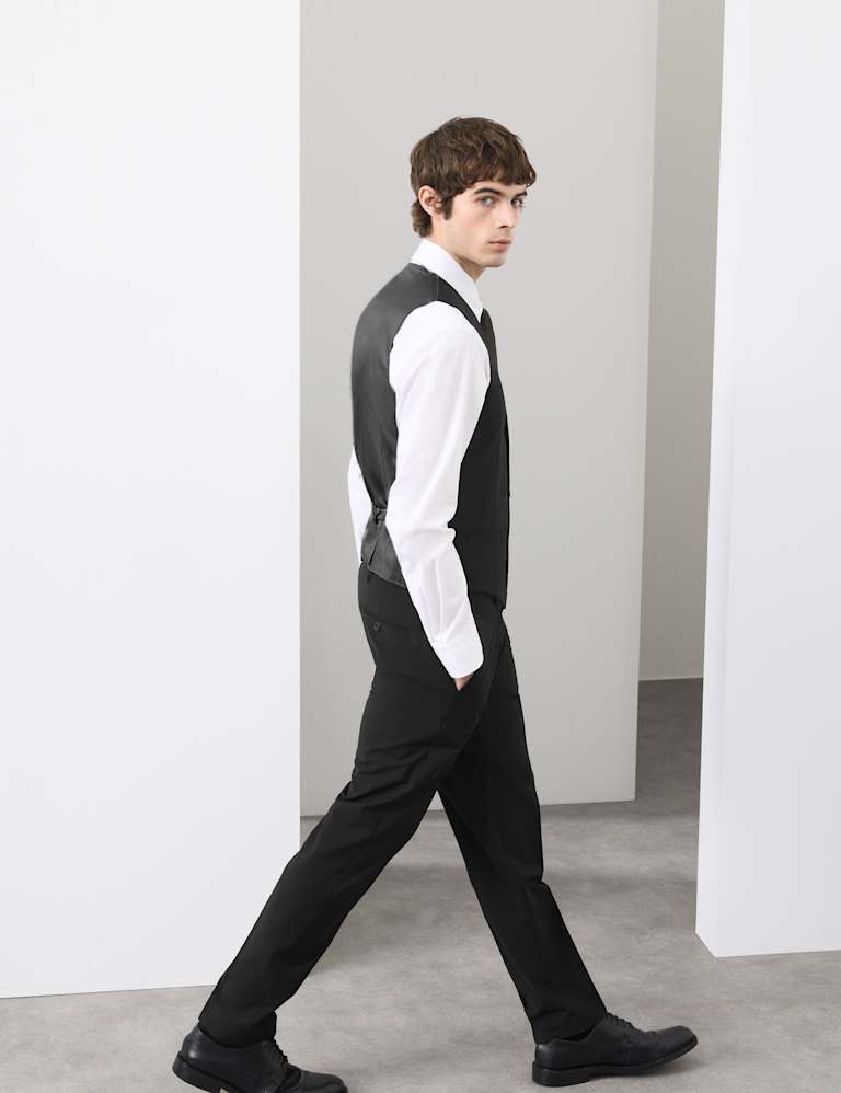 3 Piece Slim Fit Wool Blend Stretch Suit 9 of 9