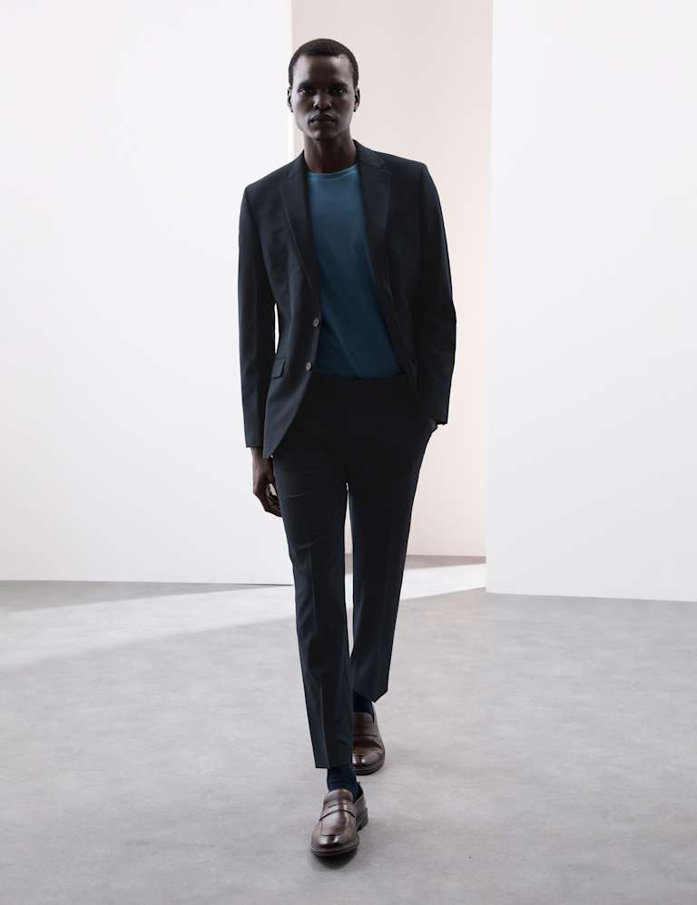2 Piece Slim Fit Wool Blend Stretch Suit 6 of 6