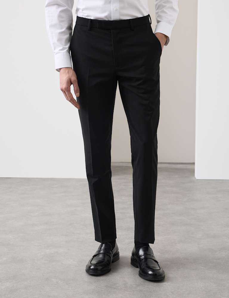 3 Piece Slim Fit Wool Blend Stretch Suit 6 of 9