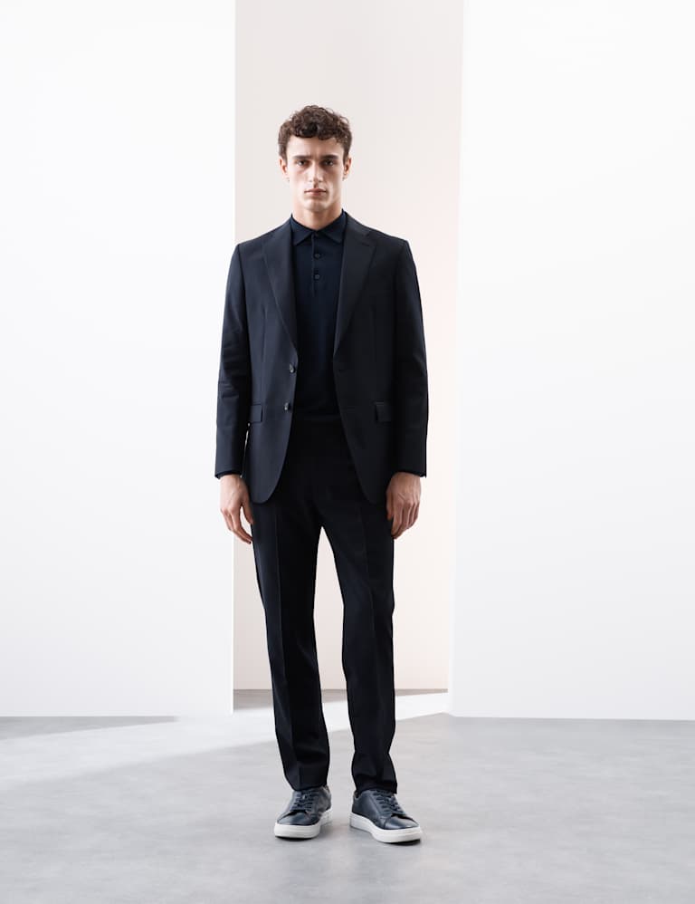 3 Piece Tailored Fit Pure Wool Check Suit 7 of 9