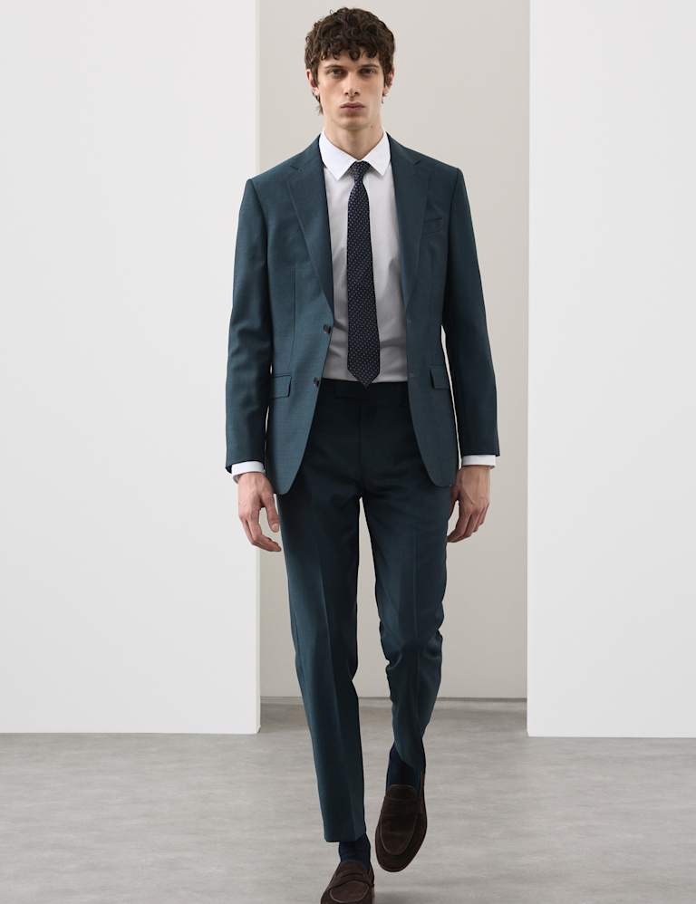 3 Piece Tailored Fit Wool Rich Suit 1 of 8