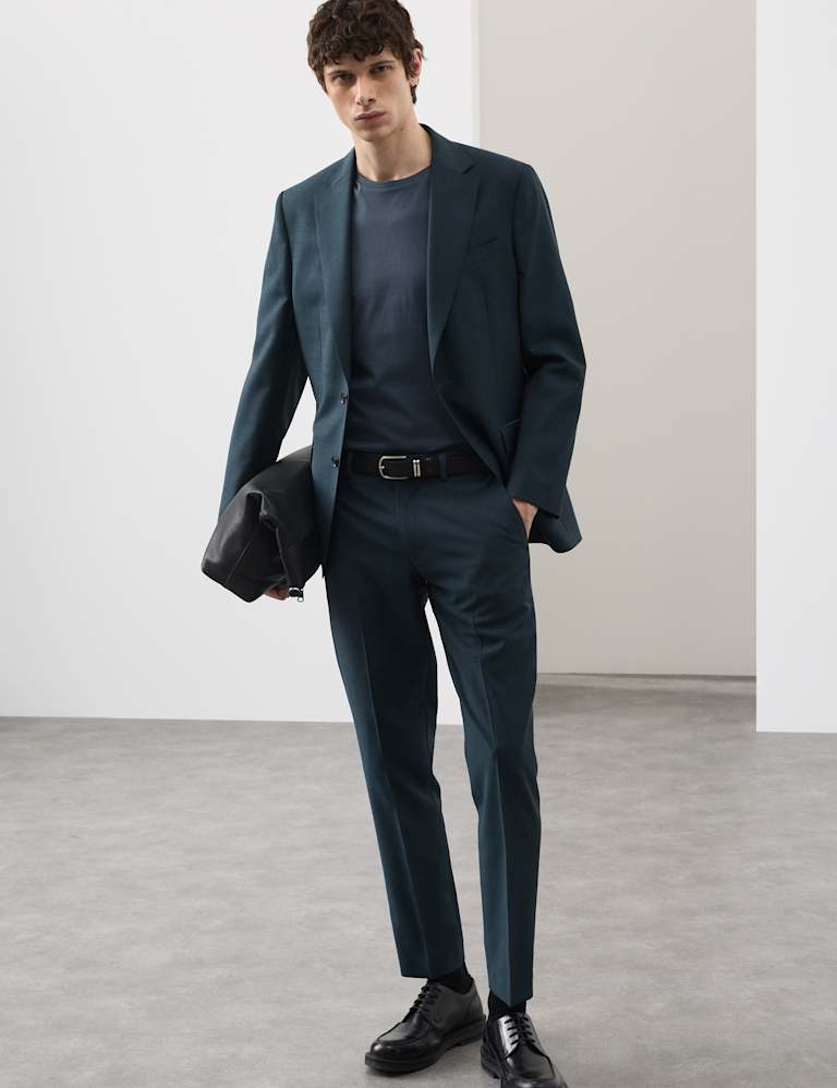 3 Piece Tailored Fit Wool Rich Suit 6 of 8