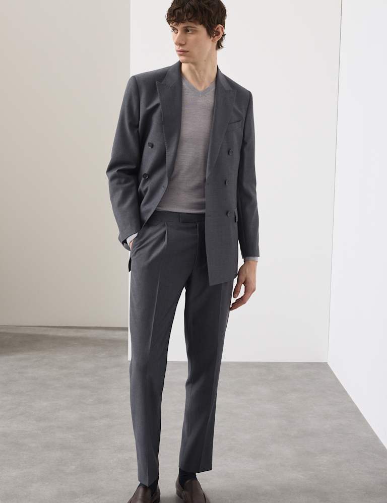 2 Piece Tailored Fit Wool Rich Suit 4 of 6