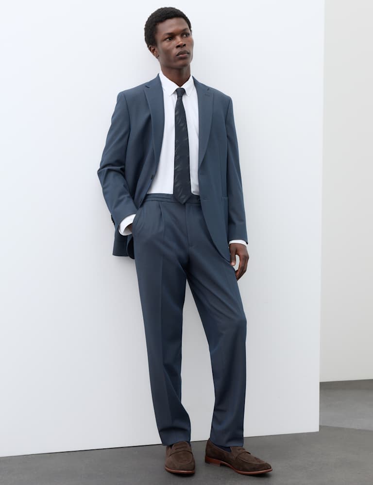 2 Piece Tailored Fit Performance Twill Suit 5 of 6