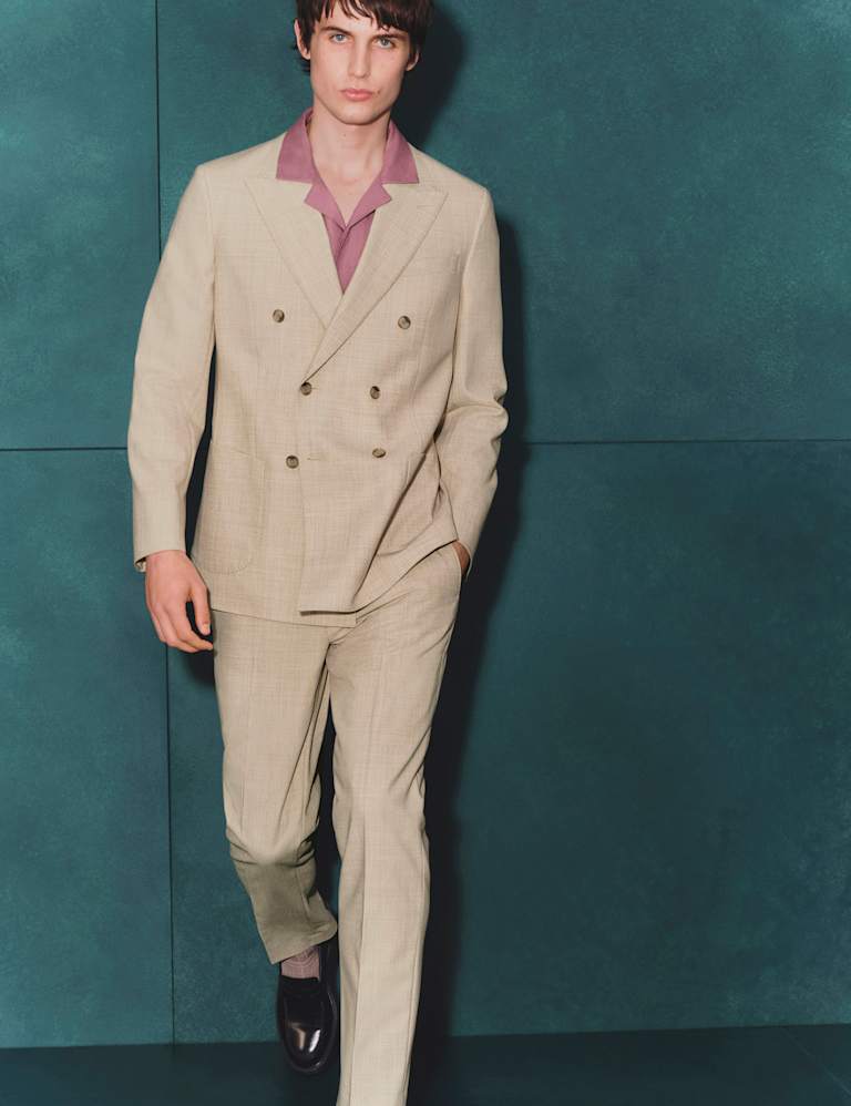 2 Piece Tailored Fit Merino Wool Rich Suit 1 of 6