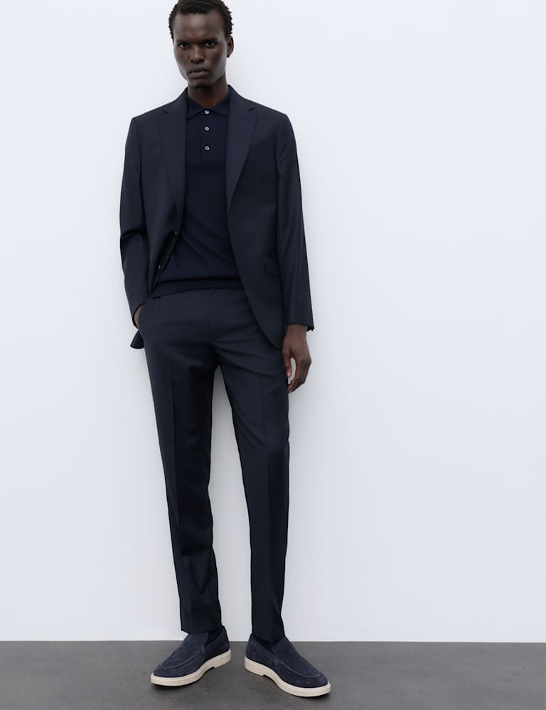 3 Piece Tailored Fit Pure Merino Wool Suit 7 of 9