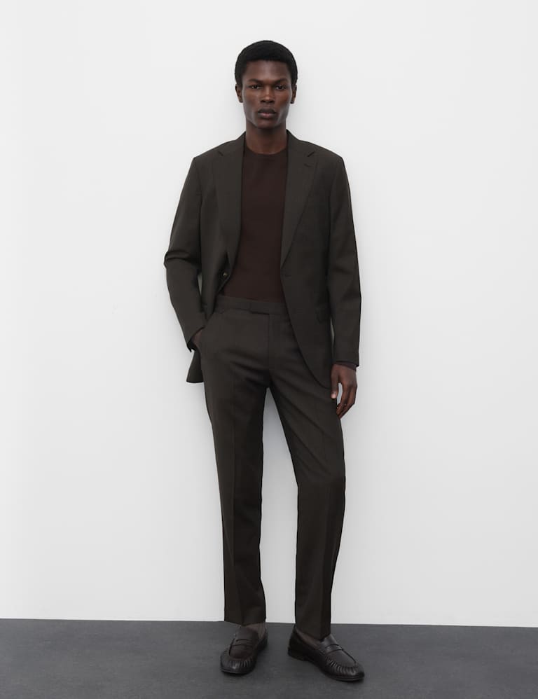 2 Piece Tailored Fit Wool Blend Suit 4 of 6