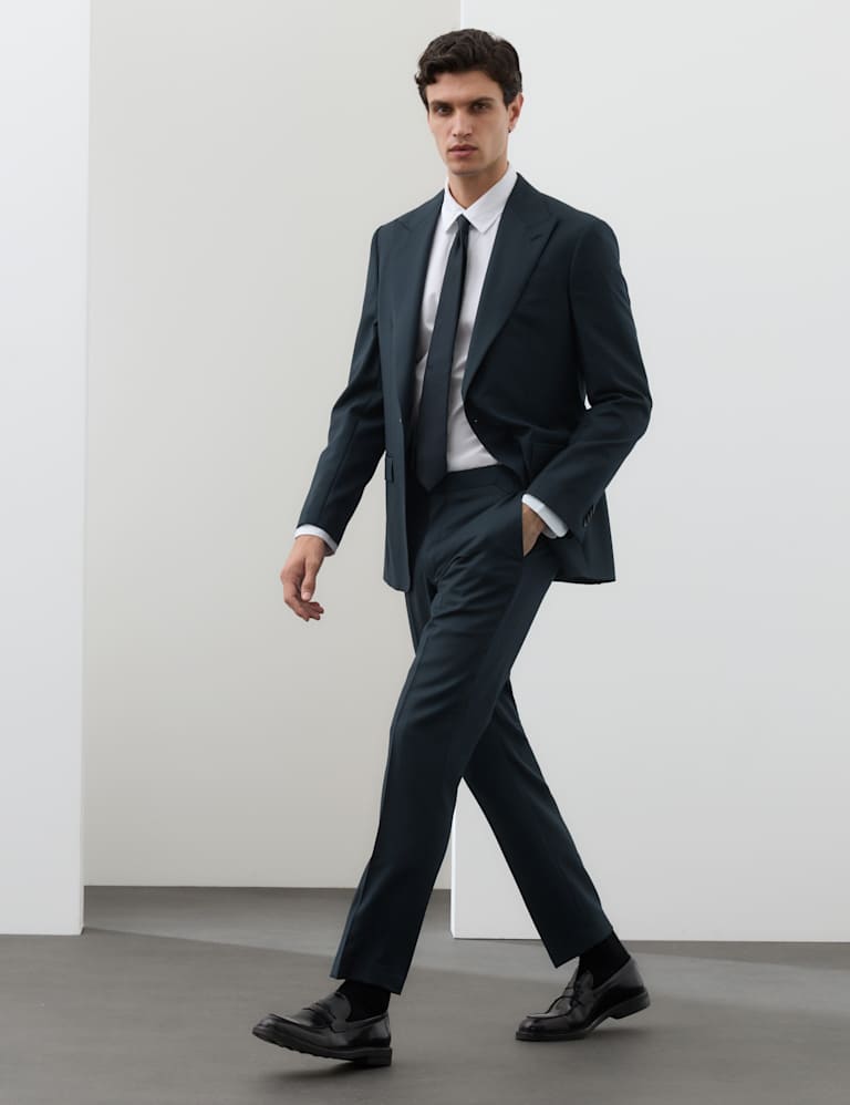 3 Piece Tailored Fit Wool Rich Suit 5 of 9