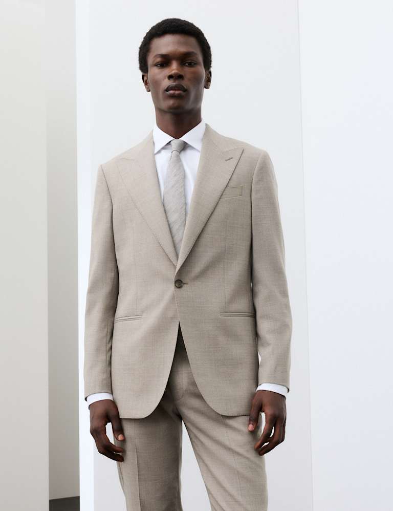 2 Piece Tailored Fit Wool Blend Suit 1 of 6