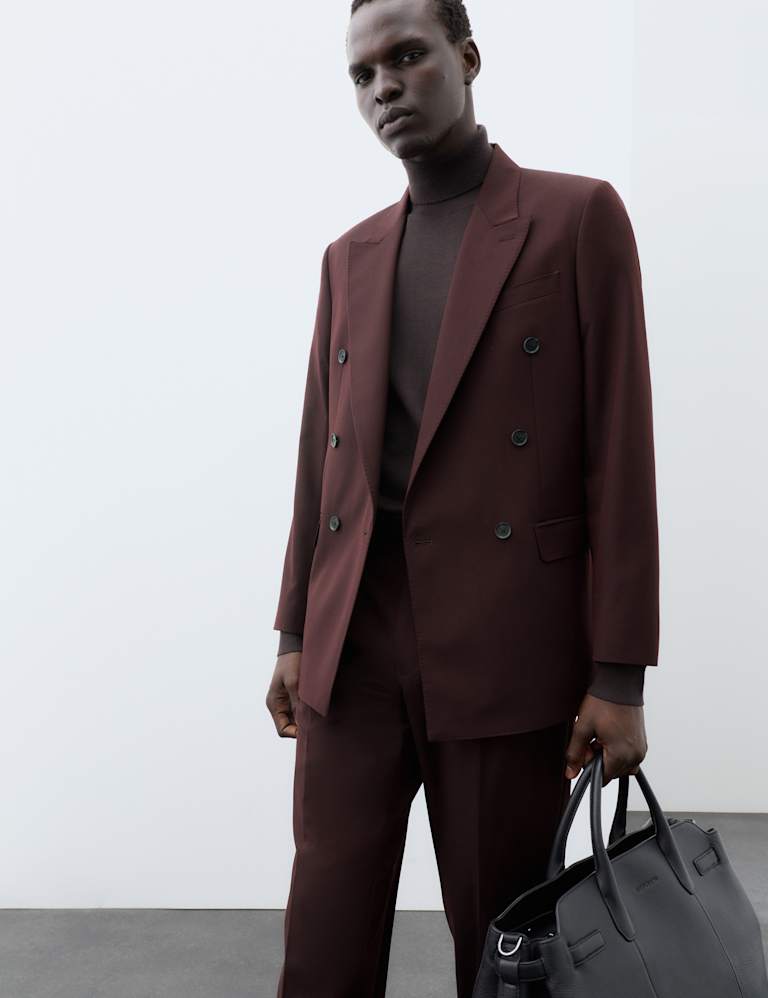 2 Piece Merino Wool Rich Double Breasted Suit 1 of 6