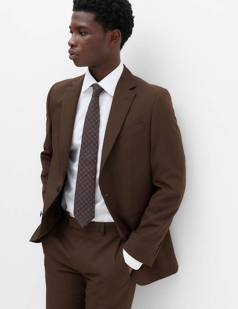 3 Piece Tailored Fit Textured Suit 1 of 9