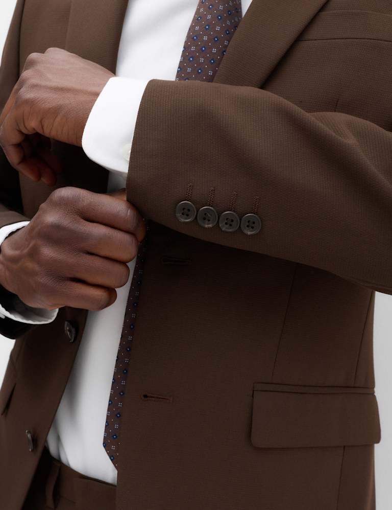 2 Piece Tailored Fit Textured Suit 4 of 6