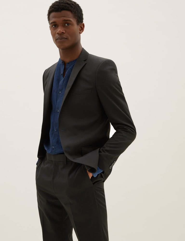 Black skinny suit jacket shop