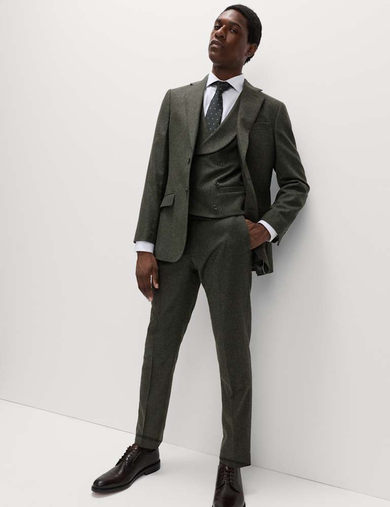 Tailored Fit Wool Rich Tweed Suit 6 of 6