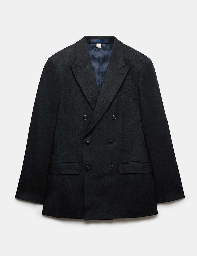 2 Piece Regular Fit Wool Rich Tweed Double Breasted Suit 2 of 6