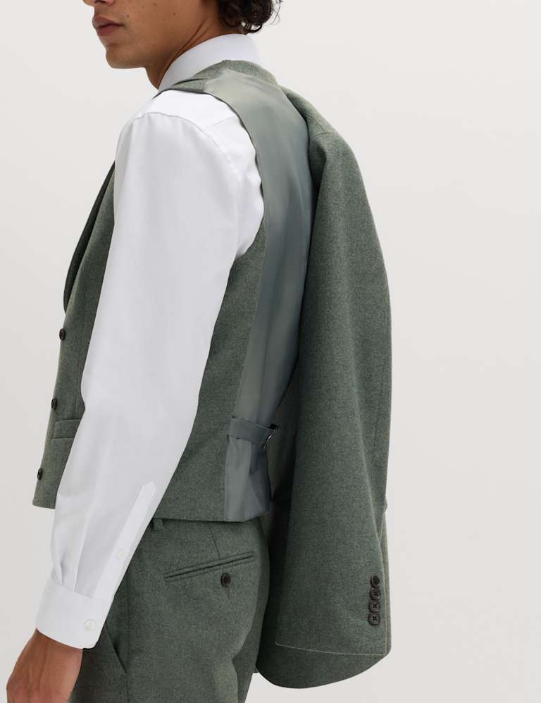 3 Piece Tailored Fit Italian Wool Rich Tweed Suit 6 of 9