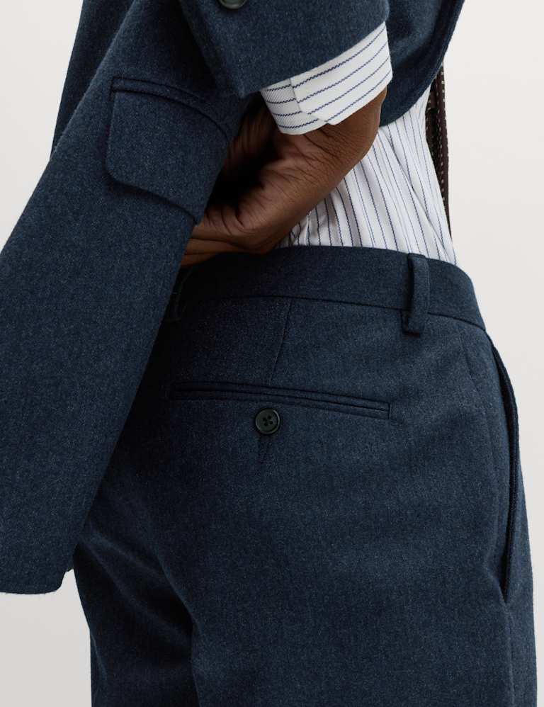 2 Piece Tailored Fit Italian Wool Rich Tweed Suit 6 of 6