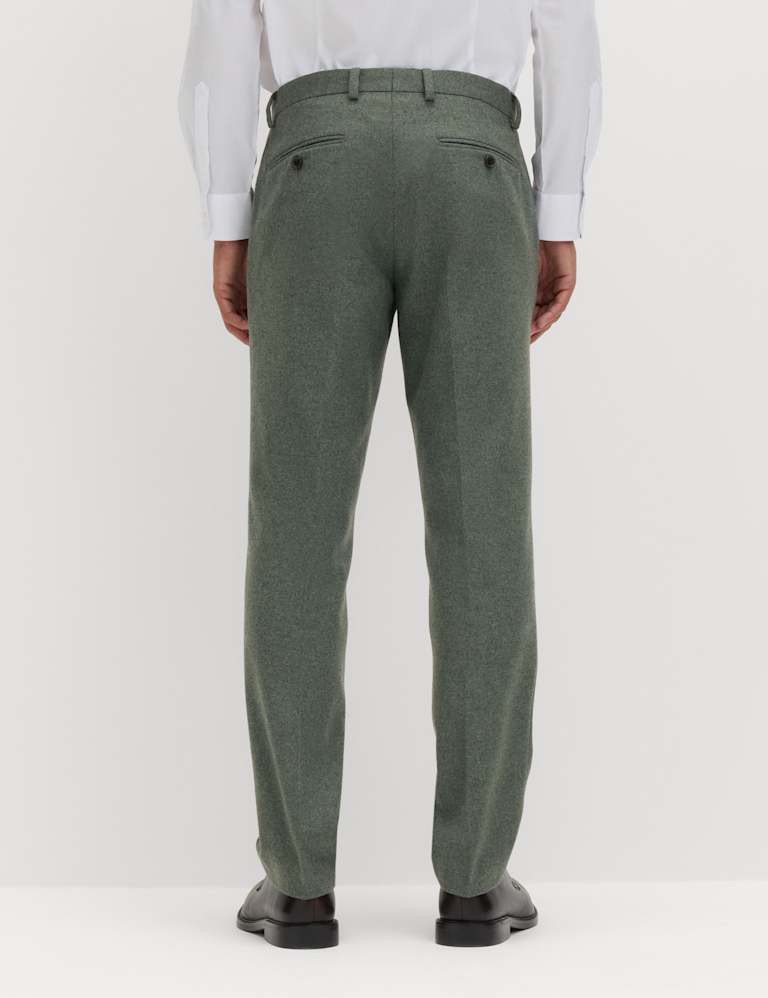 2 Piece Tailored Fit Italian Wool Rich Tweed Suit 4 of 6