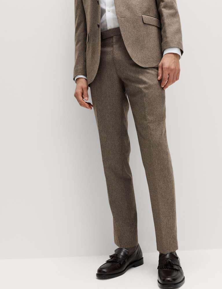 2 Piece Tailored Fit Italian Wool Rich Tweed Suit 5 of 6