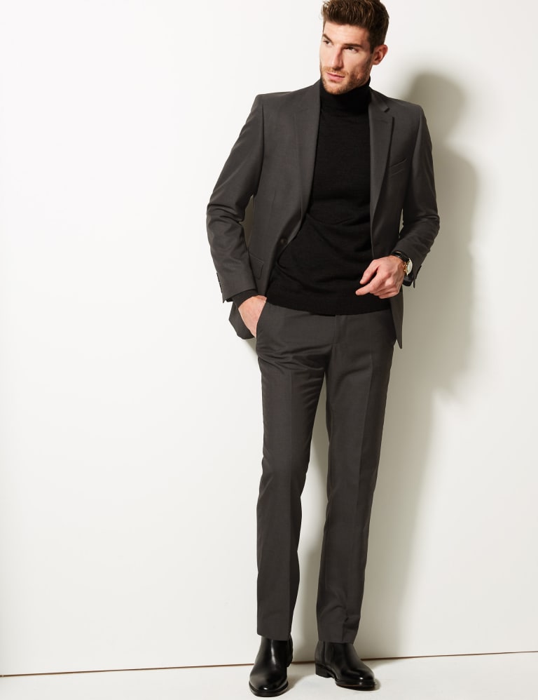 Big Tall Charcoal Tailored Fit Trousers M S Collection M S IE