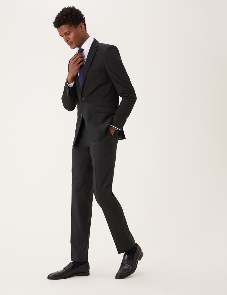 Black skinny fit suit jacket online