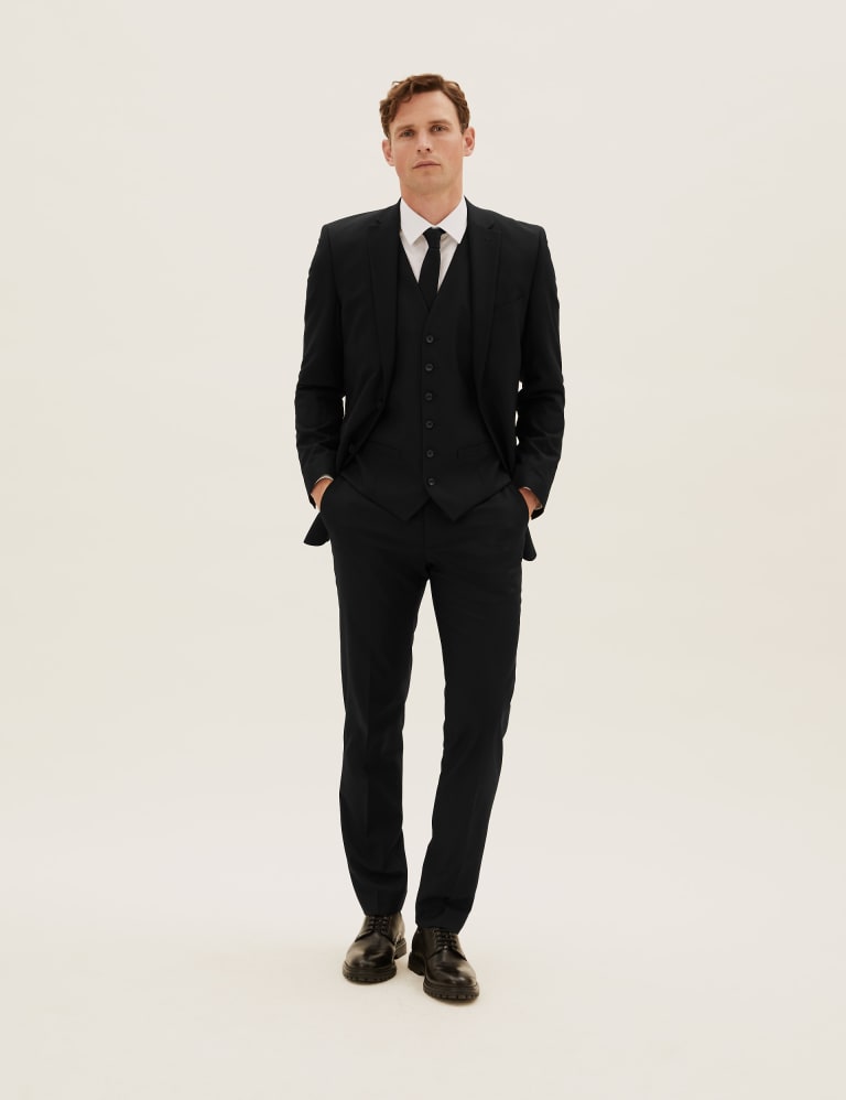 Black tailored fit suit online