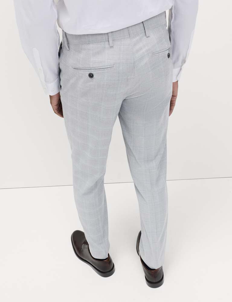 3 Piece Regular Fit Check Stretch Suit 8 of 9