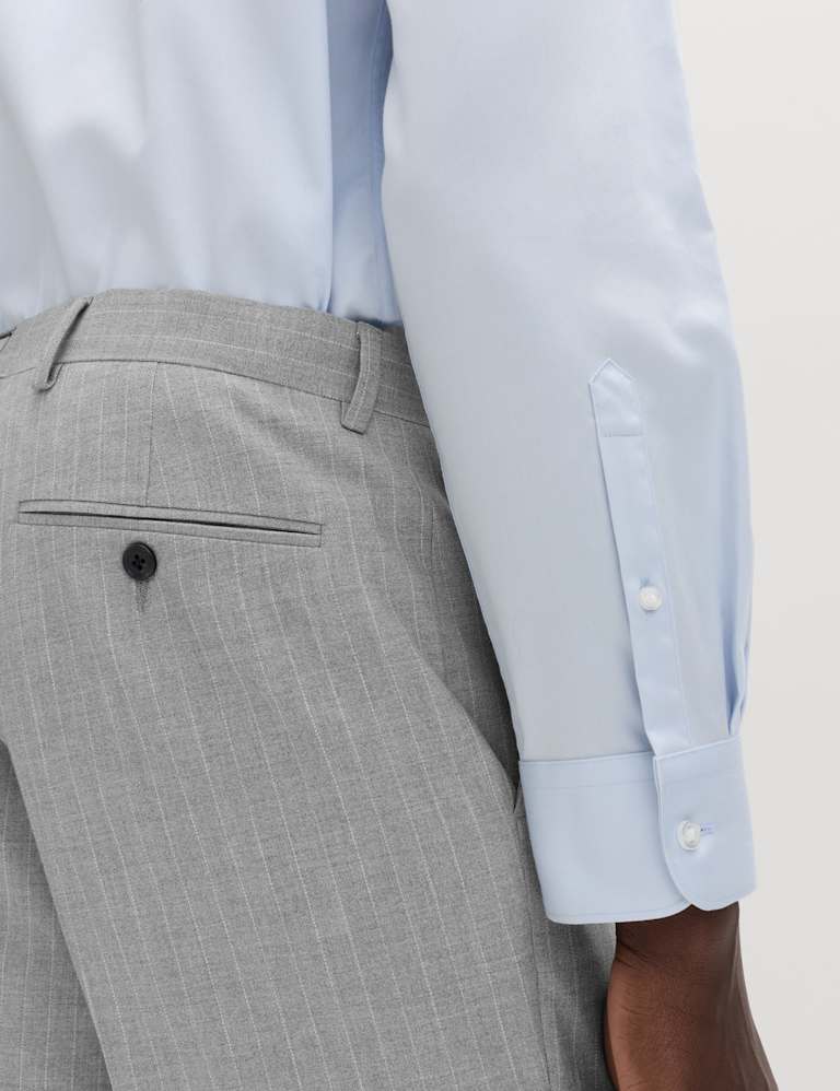 2 Piece Regular Fit Pinstripe Stretch Suit 5 of 6