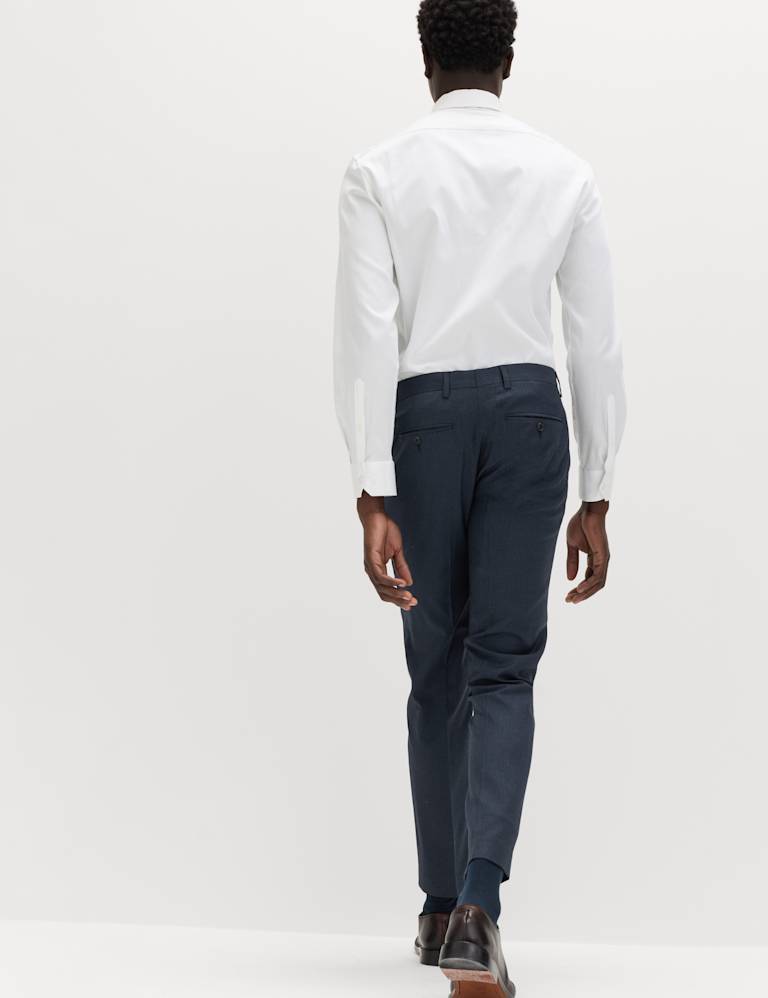 3 Piece Skinny Fit Grid Check Stretch Suit 6 of 9