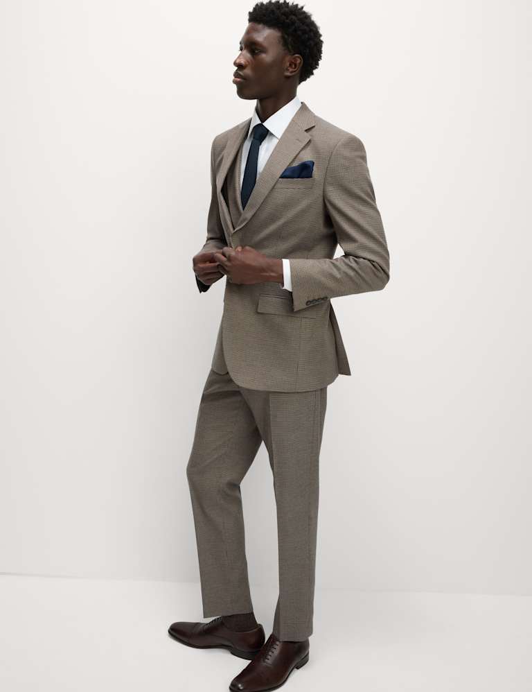 2 Piece Regular Fit Puppytooth Suit 1 of 6