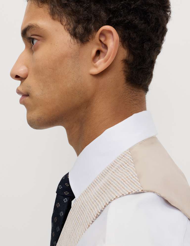 3 Piece Tailored Fit Grid Check Suit 9 of 9