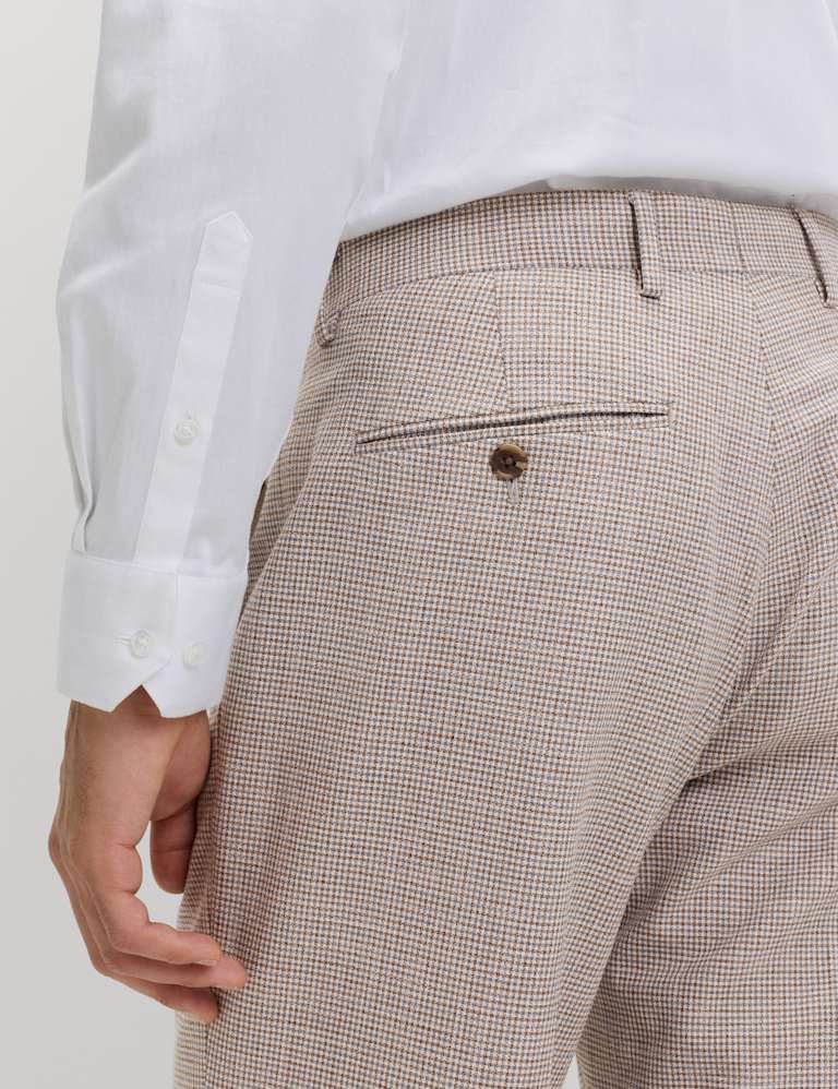 3 Piece Tailored Fit Grid Check Suit 8 of 9