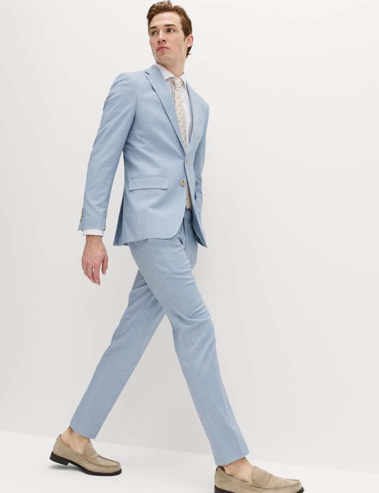 3 Piece Slim Fit Textured Stretch Suit 1 of 6