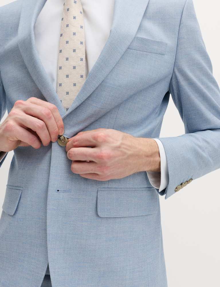 3 Piece Slim Fit Textured Stretch Suit 4 of 6