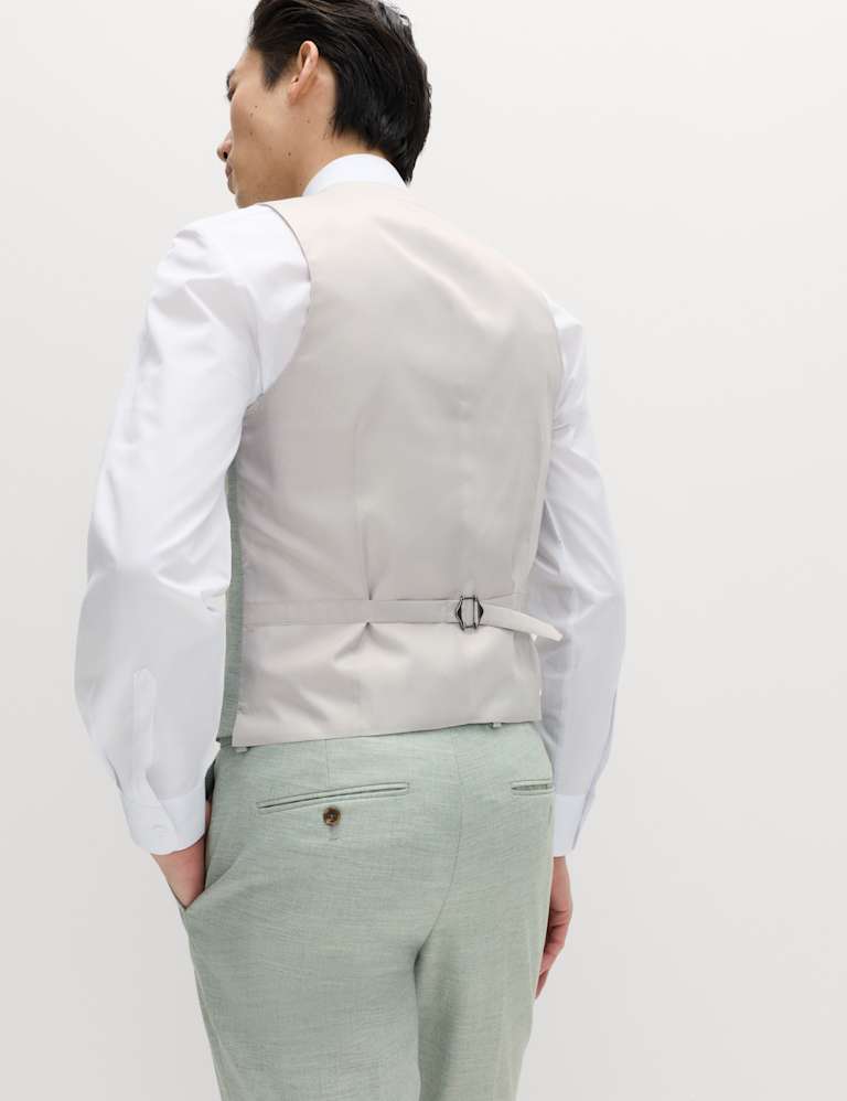 3 Piece Slim Fit Textured Stretch Suit 7 of 9