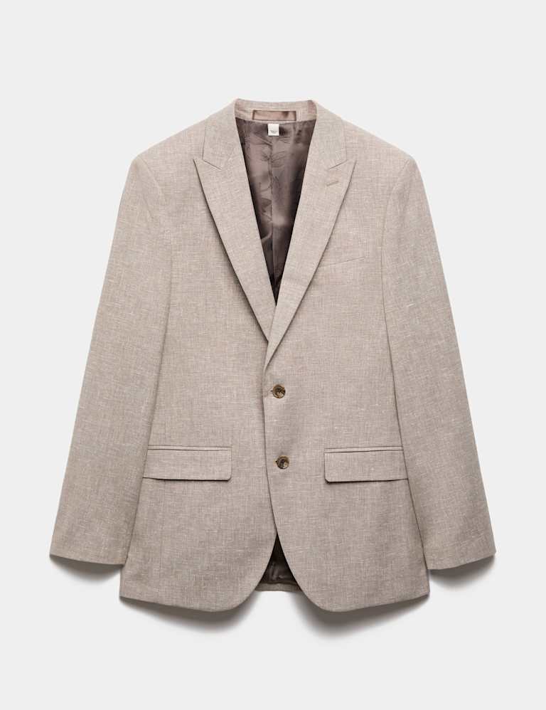 2 Piece Slim Fit Linen Blend Stretch Suit 2 of 6