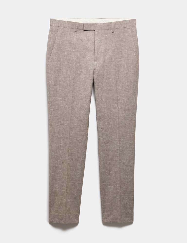 2 Piece Slim Fit Linen Blend Stretch Suit 3 of 6